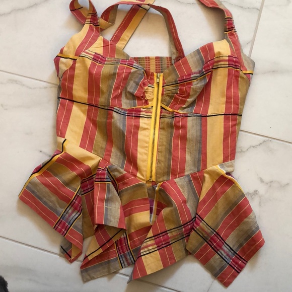 Anthropologie odille peplum top madras 4 - Picture 6 of 6